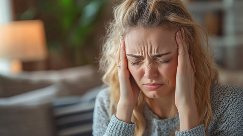 Kopfschmerzen zählen zu den häufigsten Beschwerden einer Histaminintoleranz und können von weiteren Symptomen wie Übelkeit und Schwindelgefühl begleitet werden. © AdobeStock