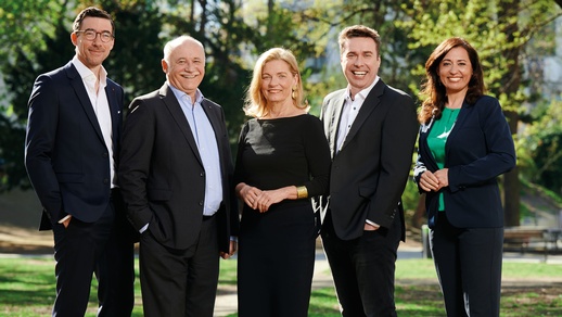 Apothekerkammer-Präsidium (v. l.): Philipp Saiko, Gerhard Kobinger, Ulrike Mursch-Edlmayr, Raimund Podroschko, Susanne Ergott-Badawi  © Martin Hörmandinger