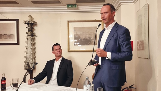 Clubpräsident Dr. Alexander Hartl hieß Gesundheitsminister Dr. Wolfgang Mückstein willkommen. © Thomas Müller-Uri