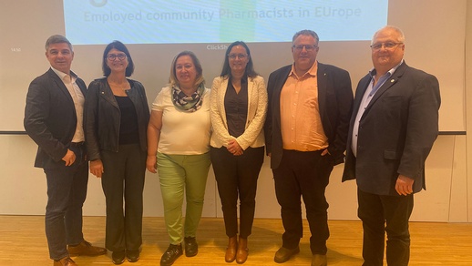 Gemeinsam geht’s besser – der neu gewählte EPhEU-Vorstand mit Andreas May, Caroline Wehrle Willer, Katarina Milosevic  Kostadinovic, Katarina Fehir Šola, Norbert Valecka und Philippe Floquet (v. l. n. r.). © Schmolke Gerhard, VAAÖ