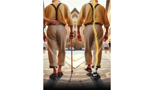 „Smarte Socke“ mit integrierten Elektroden stellt verlorenes Gefühl in den Füßen wieder her © MedUni Wien 