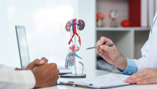 Arzt bespricht mit Patient Prostatakarzinom © Shutterstock