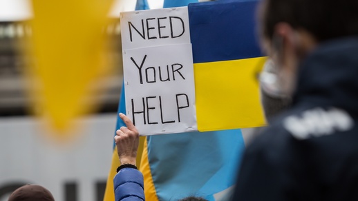 Ukrainische Flaggen © Shutterstock