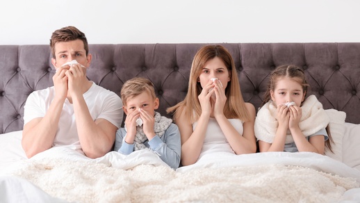 Kranke Familie © Shutterstock