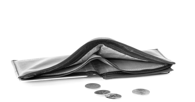 Leere Geldbörse © Shutterstock
