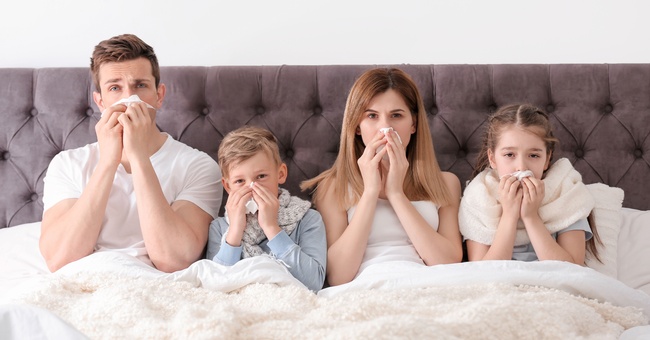 Kranke Familie © Shutterstock