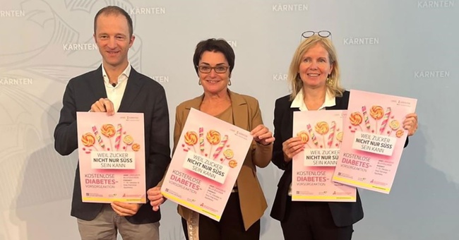 V. l. n. r: Präsident der Apothekerkammer Kärnten, Mag. pharm. Hans Bachitsch, Landesrätin Dr. Beate Prettner und die Vizepräsidentin der Apothekerkammer Kärnten, Mag. pharm. Jutta Polligger-Juvan. © Beigestellt