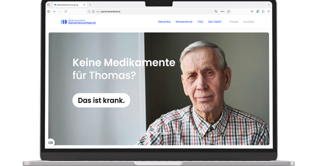 Der Österreichische Generikaverband fordert mit seiner Kampagne unter anderem angemessene Preise, um die Arzneimittelversorgung der Bevölkerung langfristig zu sichern. © Österreichischer Generikakverband