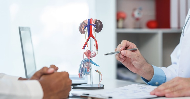 Arzt bespricht mit Patient Prostatakarzinom © Shutterstock