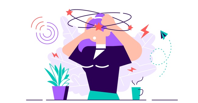 Eine Illustration zum Thema Schwindel. © Shutterstock