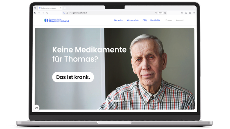 Der Österreichische Generikaverband fordert mit seiner Kampagne unter anderem angemessene Preise, um die Arzneimittelversorgung der Bevölkerung langfristig zu sichern. © Österreichischer Generikakverband