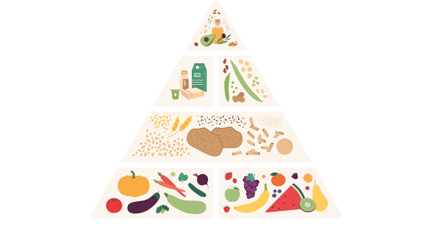 Die vegane Lebensmittelpyramide &copy; Shutterstock