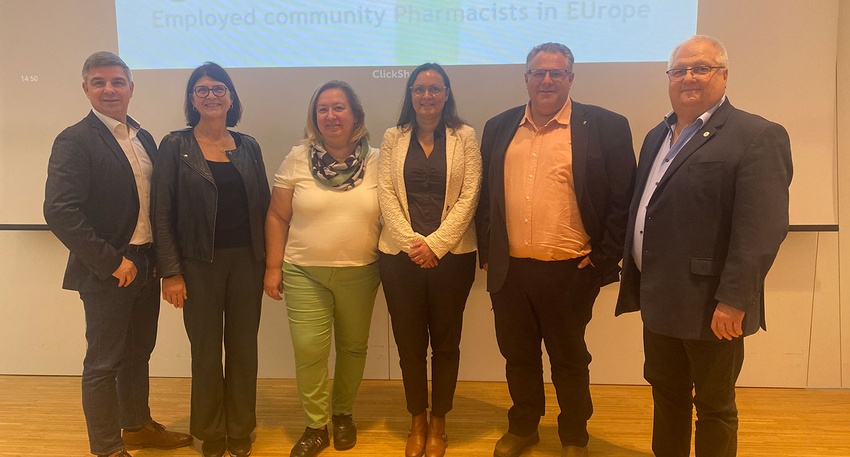 Gemeinsam geht’s besser – der neu gewählte EPhEU-Vorstand mit Andreas May, Caroline Wehrle Willer, Katarina Milosevic  Kostadinovic, Katarina Fehir Šola, Norbert Valecka und Philippe Floquet (v. l. n. r.). © Schmolke Gerhard, VAAÖ