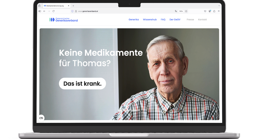 Der Österreichische Generikaverband fordert mit seiner Kampagne unter anderem angemessene Preise, um die Arzneimittelversorgung der Bevölkerung langfristig zu sichern. © Österreichischer Generikakverband