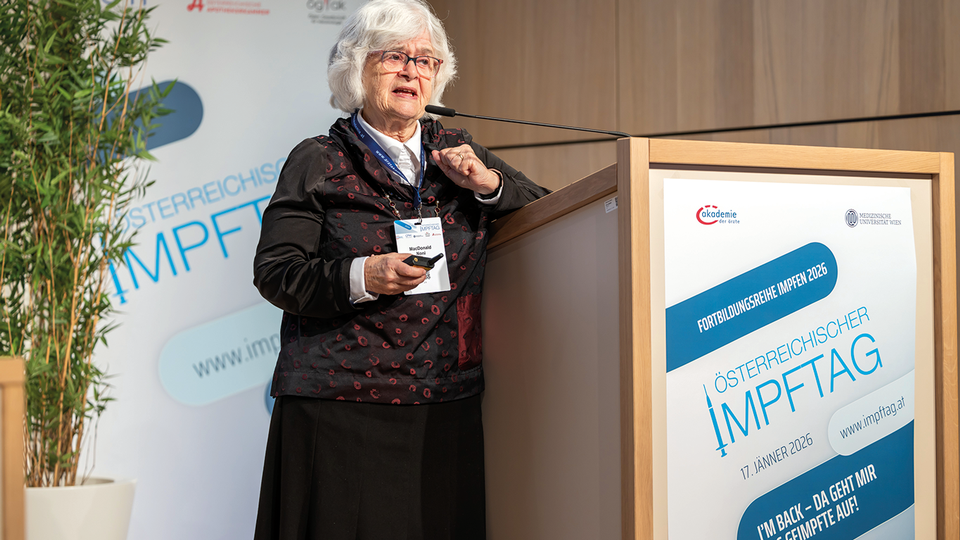 Prof. Dr. Noni McDonald  machte auf ein relativ neues Ph&auml;nomen aufmerksam:  den Einfluss der Politik auf   das Impfen. Die gegenw&auml;rtige Situation in den USA ist ein unr&uuml;hmliches Beispiel daf&uuml;r. &copy; Viennamotion KG