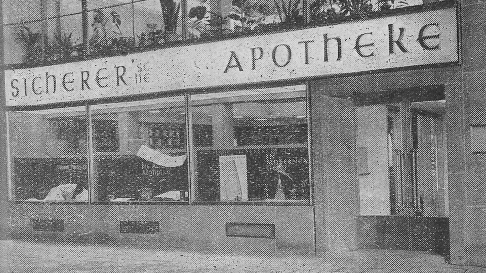 Sicherer’sche Apotheke in Heilbronn in den 50er-Jahren © ÖAZ