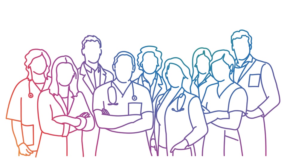 Interdisziplinäres Team aus Ärzten, Apothekern und Pflegekräften © Shutterstock